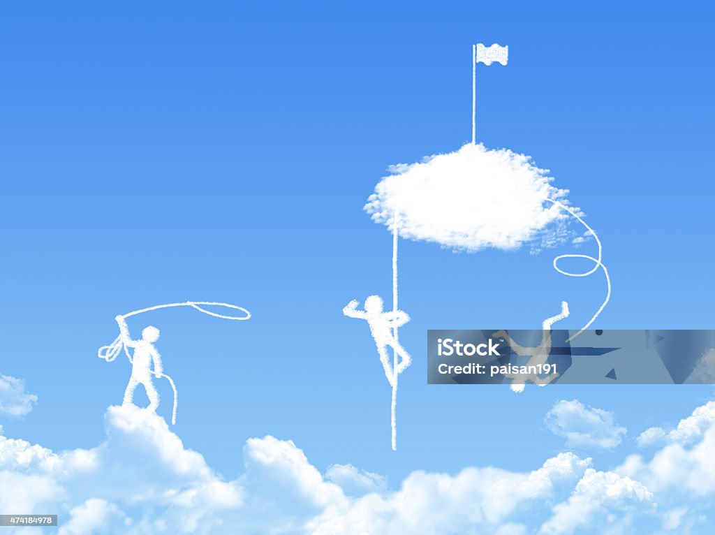 victory concept cloud shape 2015 Stock Photo