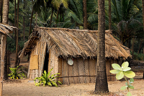 istock Small Palm hut at the beach 474187418