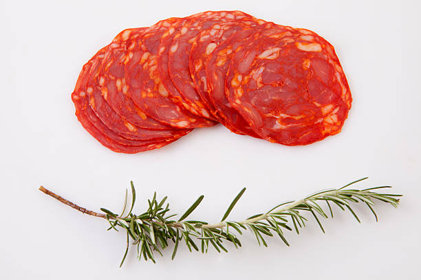 istock Cut slices of red iberian chorizo 474195232