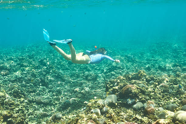 istock Woman with mask snorkeling 474198584