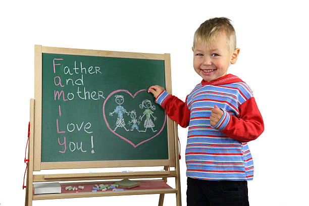 istock boy draws a card for parents 474199709
