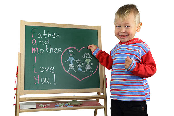 istock boy draws a card for parents 474199711