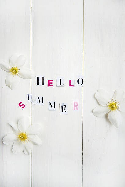 istock Hello Summer Letters cut out from the Magazine 474199744