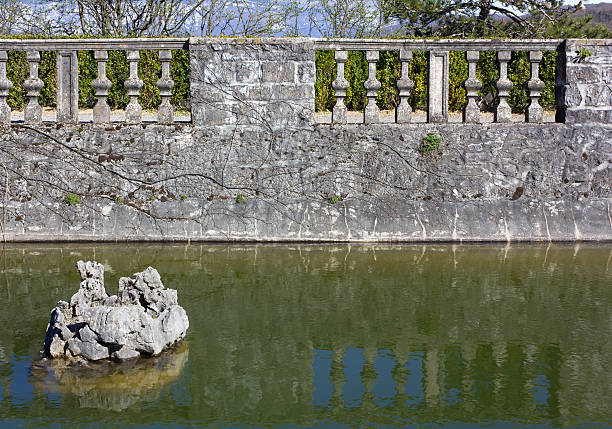 Detail of a pond in a garden