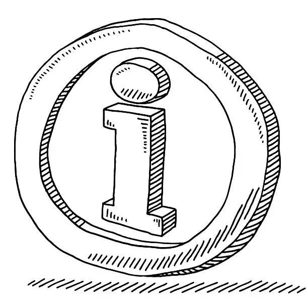Vector illustration of Information Symbol Drawing