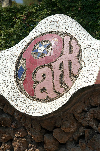 istock Mosaic detail Guell park in Barcelona 474201159
