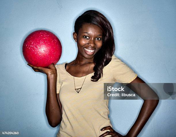 Bowling Player Ring Flash Portrait Stock Photo - Download Image Now - Bowling Ball, Human Hand, People