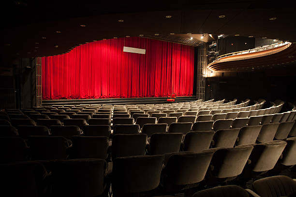 empty theater interior stock photo