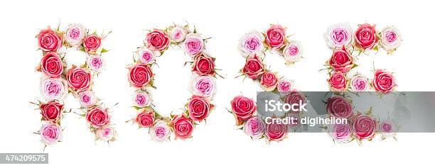 Rose A Forma Di Parola - Fotografie stock e altre immagini di Alfabeto - Alfabeto, Bellezza, Bouquet