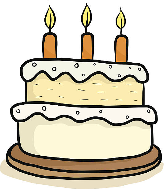 Happy Birthday Cake Cartoon Stock Illustration - Download Image Now - Art,  Art And Craft, Baked - iStock