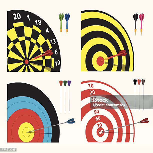 Targets Stock Illustration - Download Image Now - Accuracy, Aiming, Archery