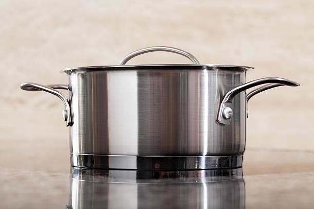 istock One new metal pot on kitchen top 474213463