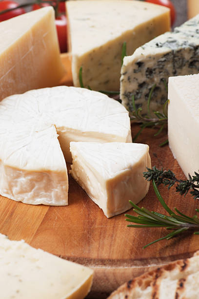 istock Cheese on wooden platter 474216178