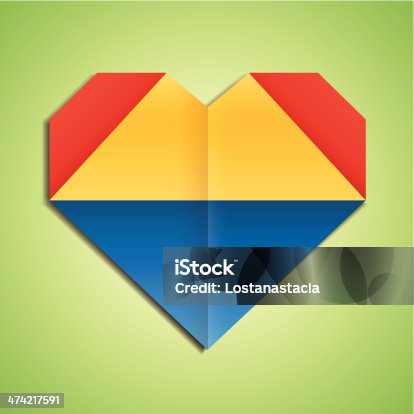 istock Colorful origami heart 474217591