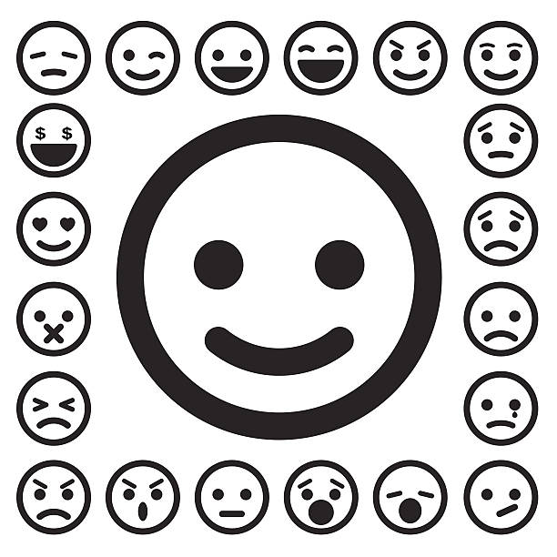 Smiley faces icons set Smiley faces icons set.Illustration eps10 disappointment stock illustrations