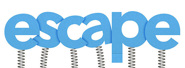 istock Escape made from letters on springs 474217698