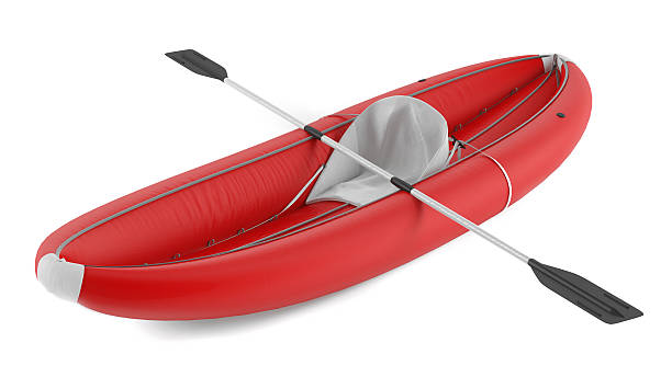 istock Inflatable kayak canoe isolated 474218127