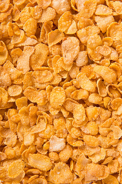 corn flakes background stock photo