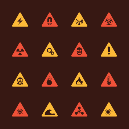 Hazard Icons Color Series Vector EPS10 File.