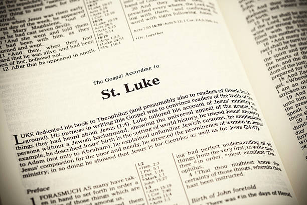 istock Open Bible ,The Gospel According to Luke 474222277