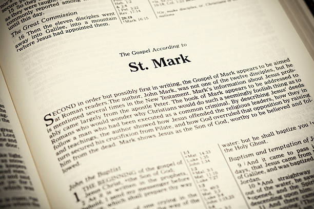istock Open Bible ,The Gospel According to Mark 474222279