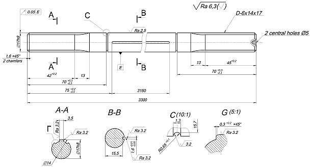 istock Expanded shaft sketch with radius and radical 474224248