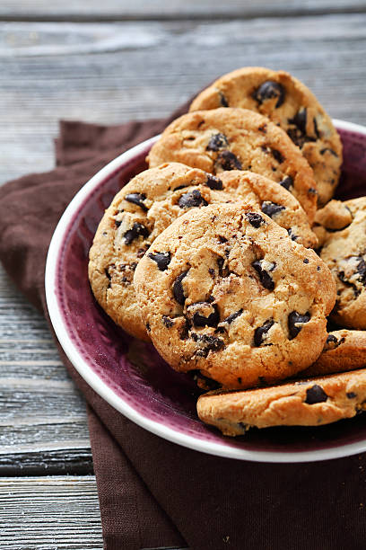 istock Cookies with chocolate on a plate 474228022