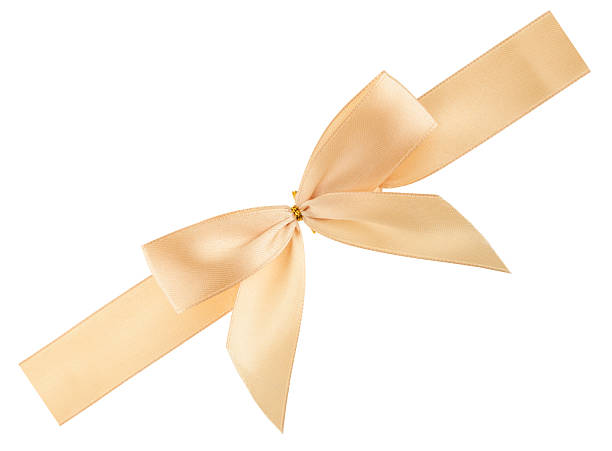 istock cream colored ribbon isolated, cutout 474230126