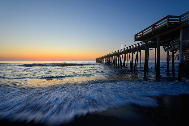 istock Fishing Pier and Ocean Waves at Sunrise 474230754