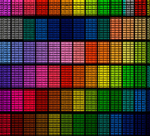 Colorful glass tiles window background