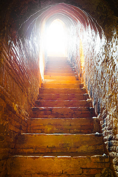 istock light at end of tunnel in castle 474237787