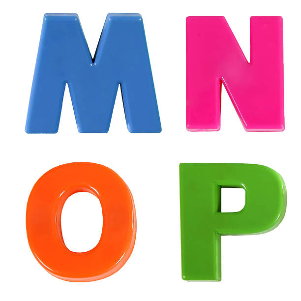 Aalphabet written in multicolored plastic kids letters