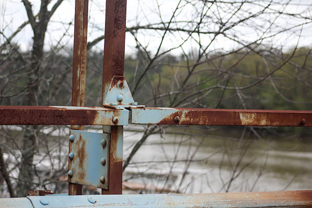 istock Steel Bridge Over Lake in Springtime 474243926