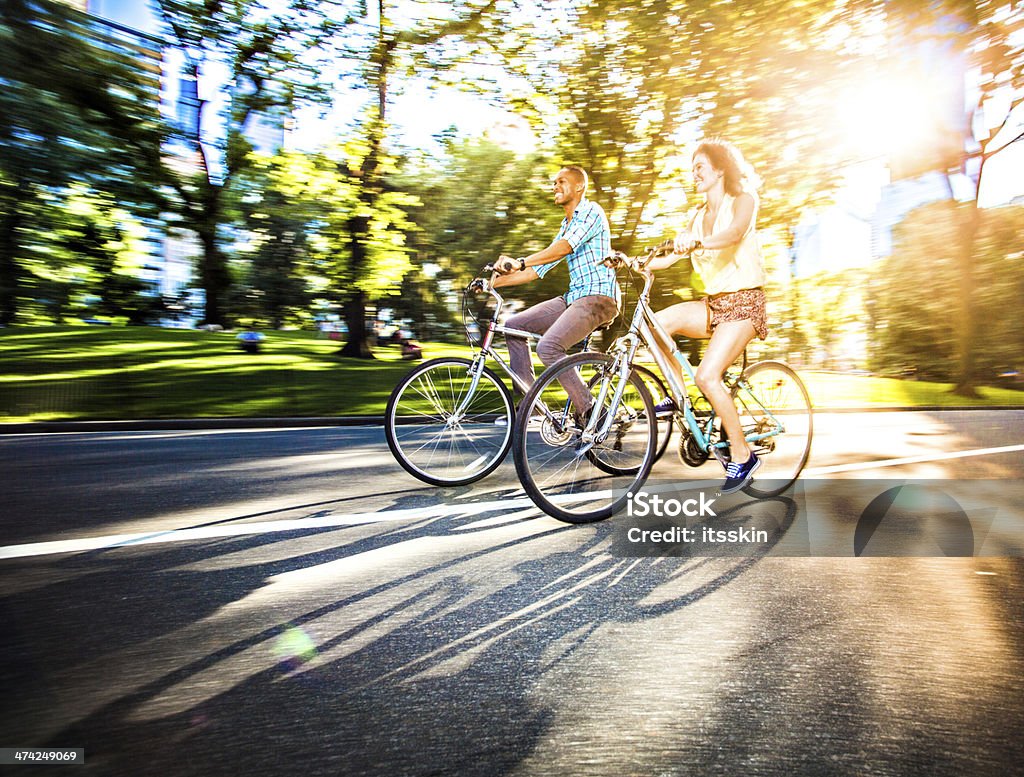 Jazda rowerów w Central Park, Nowy Jork - Zbiór zdjęć royalty-free (Miasto)