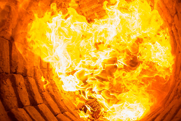istock Mouth Burning wood oven to 474249364