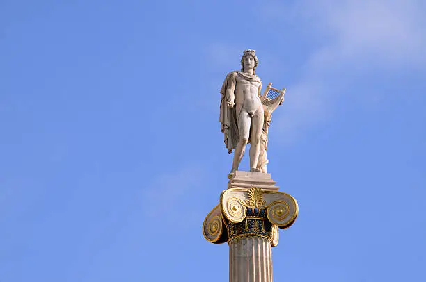 Statue of Apollo in Street University, Athens