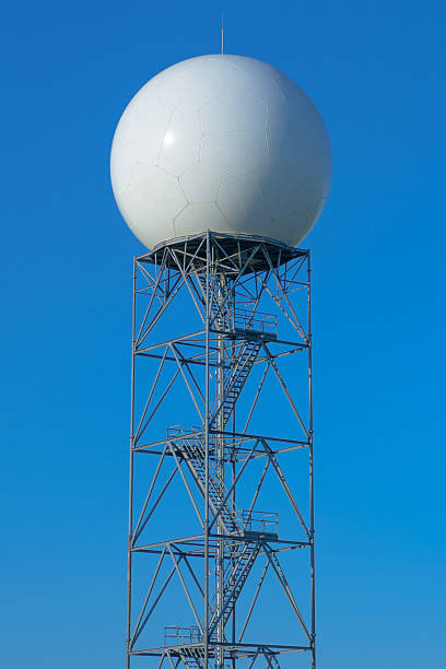 doppler 레이더 타워 - weather radar weather station science 뉴스 사진 이미지
