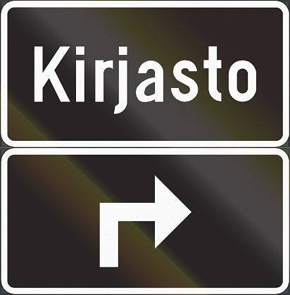 Finnish road sign no. 644 a. Advance location sign
