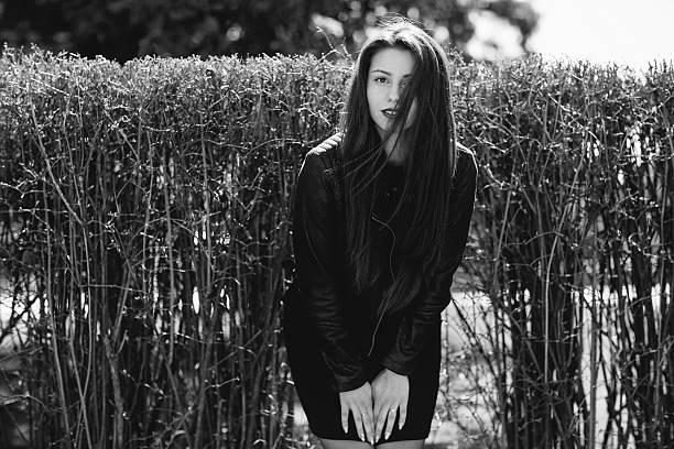 istock Beautiful brunette poses for photos 474254610
