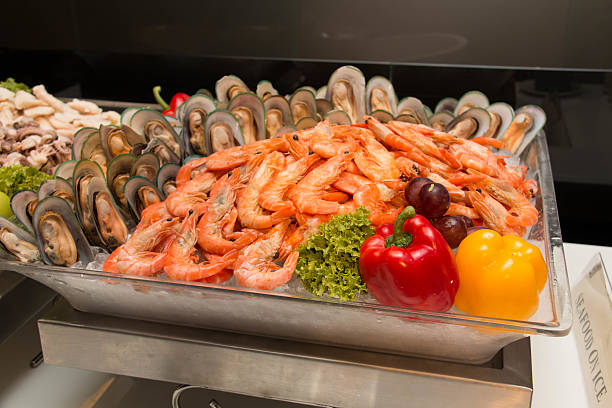 istock Seafood on ice at the fish market. 474256626
