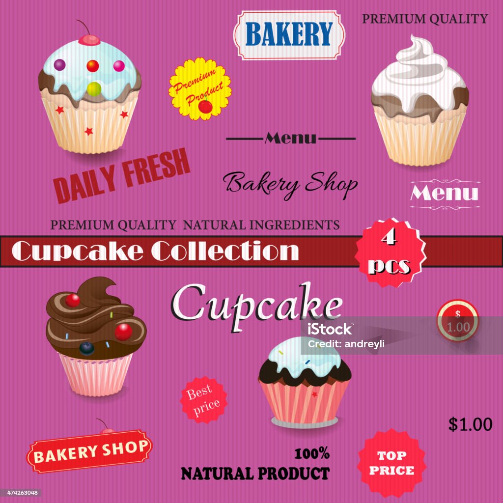 Menu Paper Vector Vector Set For A Menu Stock Illustration - Download Image Now - 2015 ...