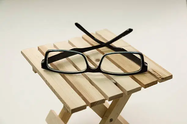 A fream Spectacles eyeware on wood box