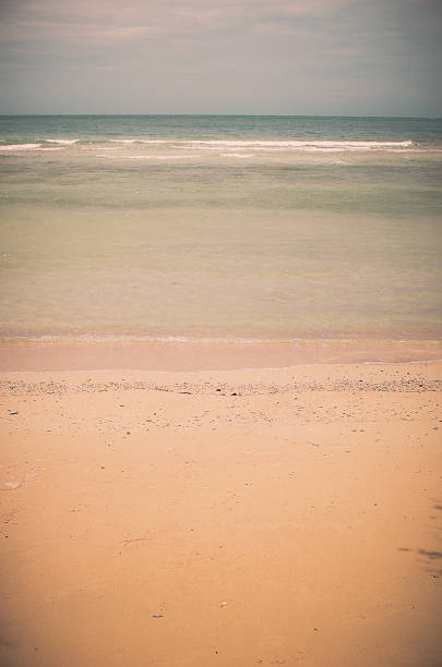 ビンテージのビーチと青い海 ストックフォト