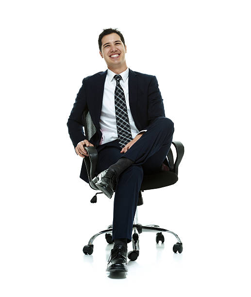 istock Businessman sitting on chair 474264856