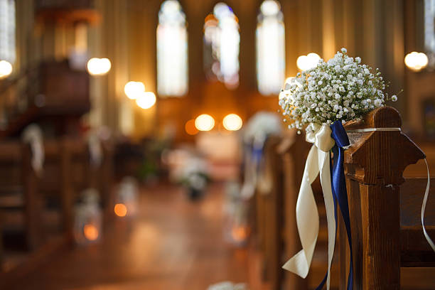 decoração de casamento - church wedding - fotografias e filmes do acervo