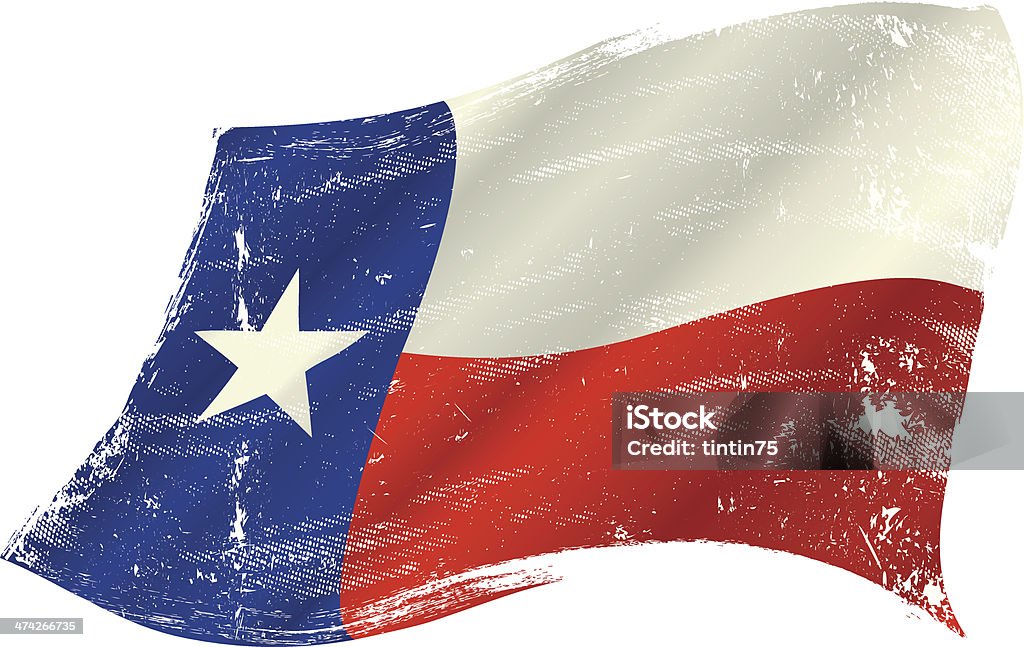 Bandera de grunge de Texas - arte vectorial de Bandera de Texas libre de derechos