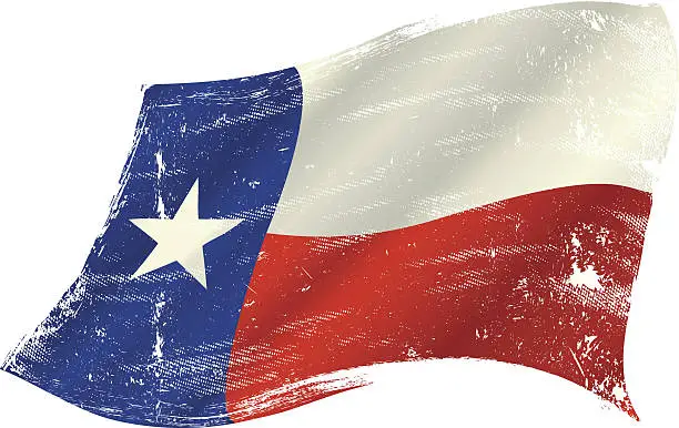 Vector illustration of Texas flag grunge