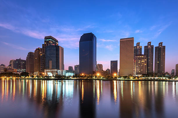 istock park in Bangkok at  twilight 474267524