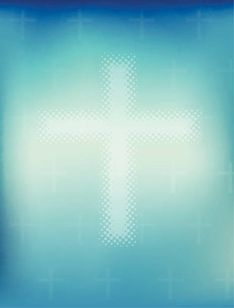 Religious background, blurred sky with cross. Religious background, blurred sky with cross. Vector eps10. church-background stock illustrations