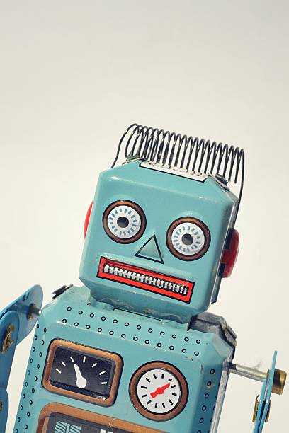 istock Vintage tin toy robot 474274293